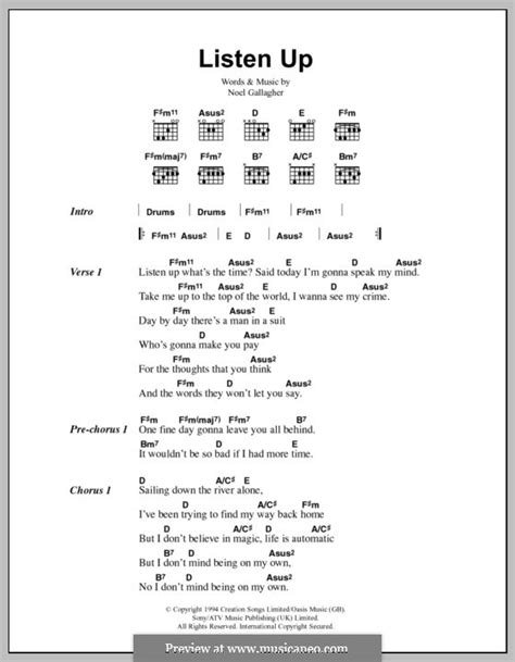 Oasis Half The World Away Chords - Sheet and Chords Collection