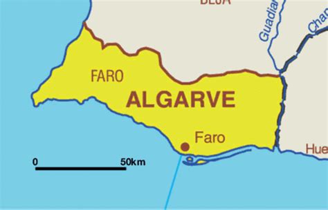 Mapa de la Región del Algarve de Portugal | Gifex