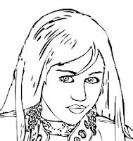 Samoga en casa: Hannah Montana coloring pages