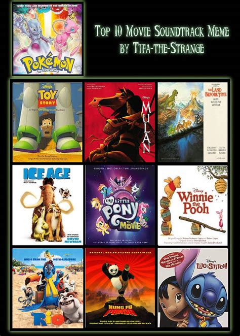 my top 10 favorite movie soundtracks by cartoonstar92 on DeviantArt