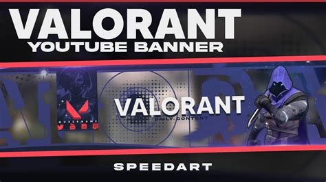 'Valorant' YouTube Banner | Photoshop Speed Art - YouTube