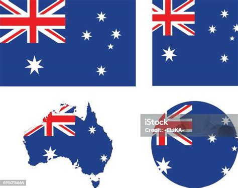 Bendera Dan Peta Australia Ilustrasi Stok - Unduh Gambar Sekarang ...