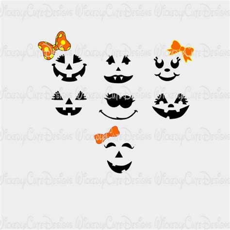 Silhouette Jack O Lantern Faces - Carving Face Halloween Pumpkin Silhouette Icon Set : Your ...