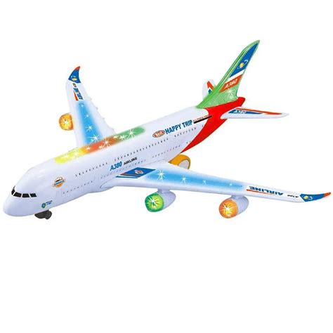 LeadingStar Kids Electric Airplane Toy Aircraft Jet Toy with Flashing Lights & Realistic Engine ...