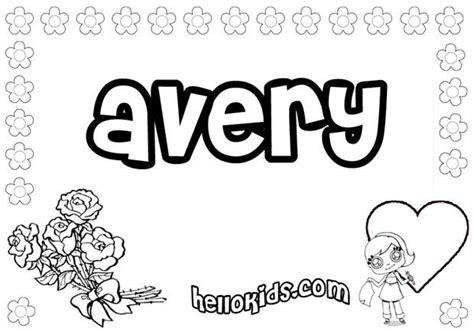 Avery coloring pages - Hellokids.com