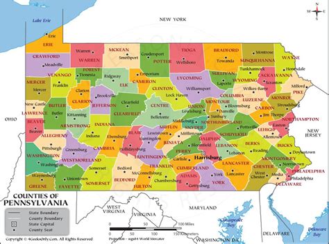 Pennsylvania County Map