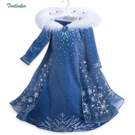 Girls Snow Queen Elsa Dress up Costumes With Cape Christmas Children ...