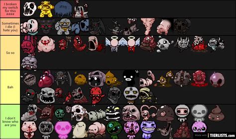 Bosses binding of Isaac (afterbirth+) Tier List Maker - TierLists.com