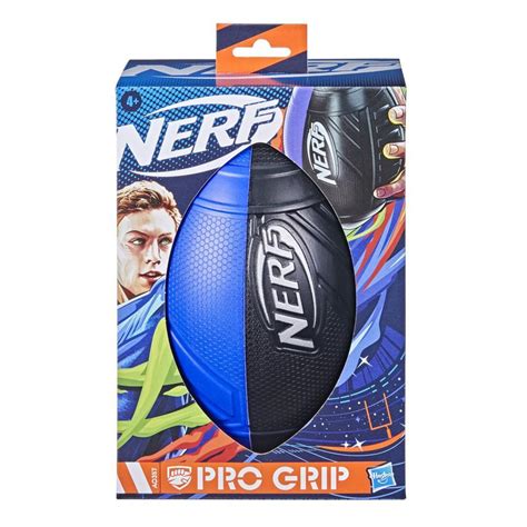 Nerf Pro Grip Classic Foam Football -- Easy to Catch and Throw -- Indoor Outdoor Play -- Blue | Nerf