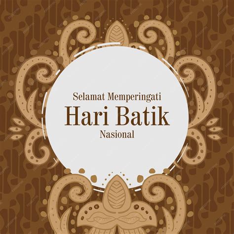 Premium Vector | Social media post hari batik nasiona means indonesian batik day