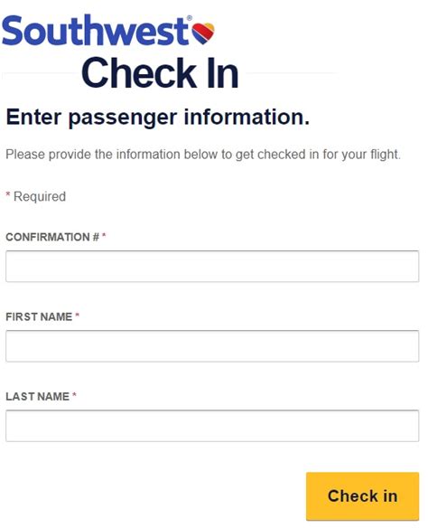 Southwest Airlines: Check In