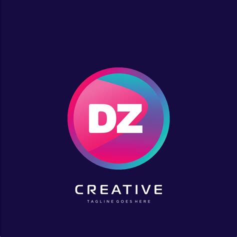 DZ initial logo With Colorful template vector. 21273414 Vector Art at Vecteezy