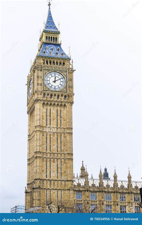 Big Ben Clock Tower Palace of Westminster London England UK Stock Photo - Image of building ...