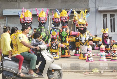 Ravana effigies for Dussehra festival | The Shillong Times