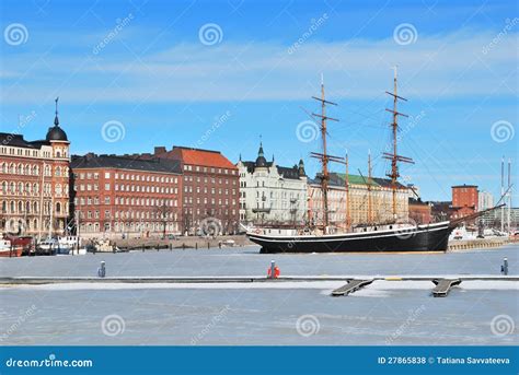 Helsinki in winter stock photo. Image of sunny, harbour - 27865838