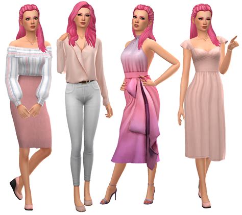 Not So Berry - Generation 7 Pink - Lookbook | Sims 4 dresses, Sims 4 clothing, Sims 4