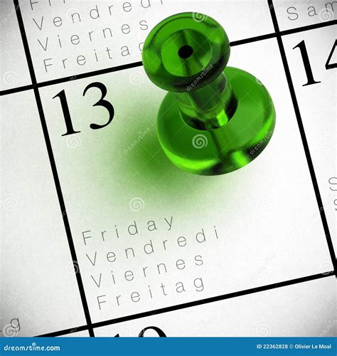 Friday The 13th Calendar Royalty Free Stock Photos - Image: 22362828