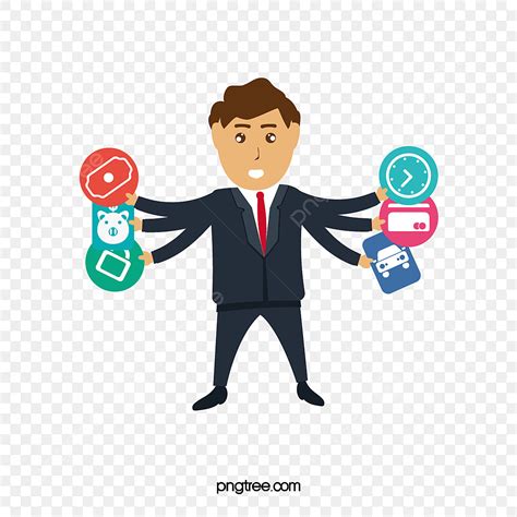 Business Management Clipart Vector, A Busy Manager, Administration ...