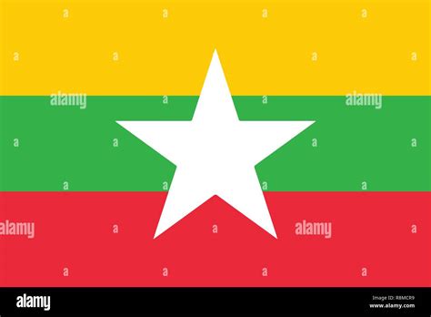 The national flag of the African country of Myanmar Stock Vector Image & Art - Alamy