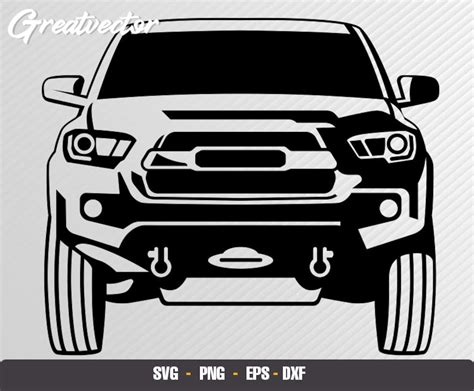 Tacoma Front view l EPS SVG PNG Dxf l Vector Art - Etsy México