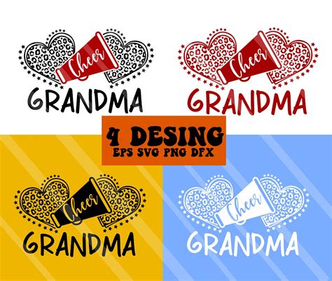 Cheer Grandma Svg Cheerleading T-shirt Svg Cheer Squad Svg - Etsy