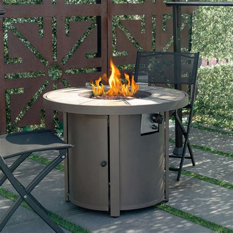 50000 BTUs Round Outdoor Propane Gas Patio Heater with Cover | Gas ...