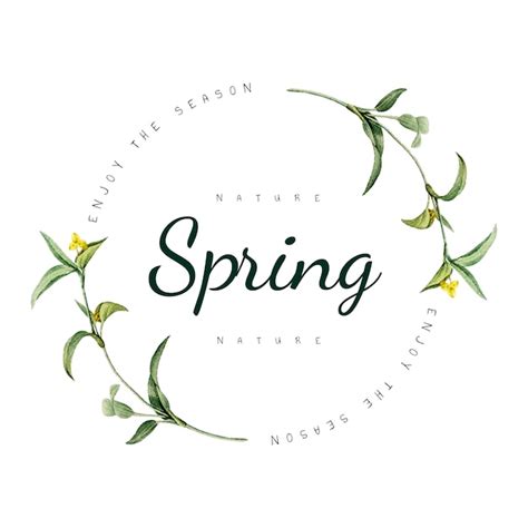 Free Vector | Nature spring logo design vector