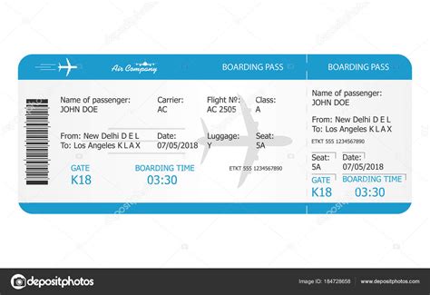 Boarding pass ticket template. Airplane ticket. online Booking airline ...