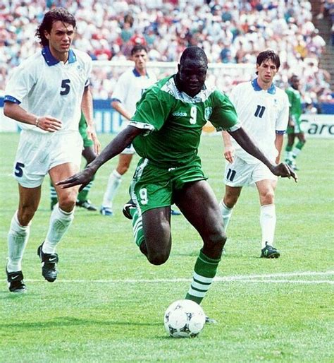 Italy 2 Nigeria 1 in 1994 in Boston. Rashidi Yekini almost made it 2-0 ...