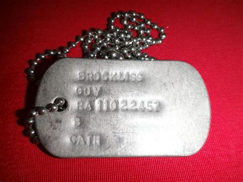 Vietnam War ID Dog Tag + Ball Chain Of A US Army Soldier Named BROCKLISS, GUY | Us army soldier ...