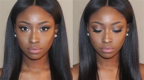 Easy Affordable Natural Prom / Bridal Makeup Tutorial on Brown Skin WOC ...