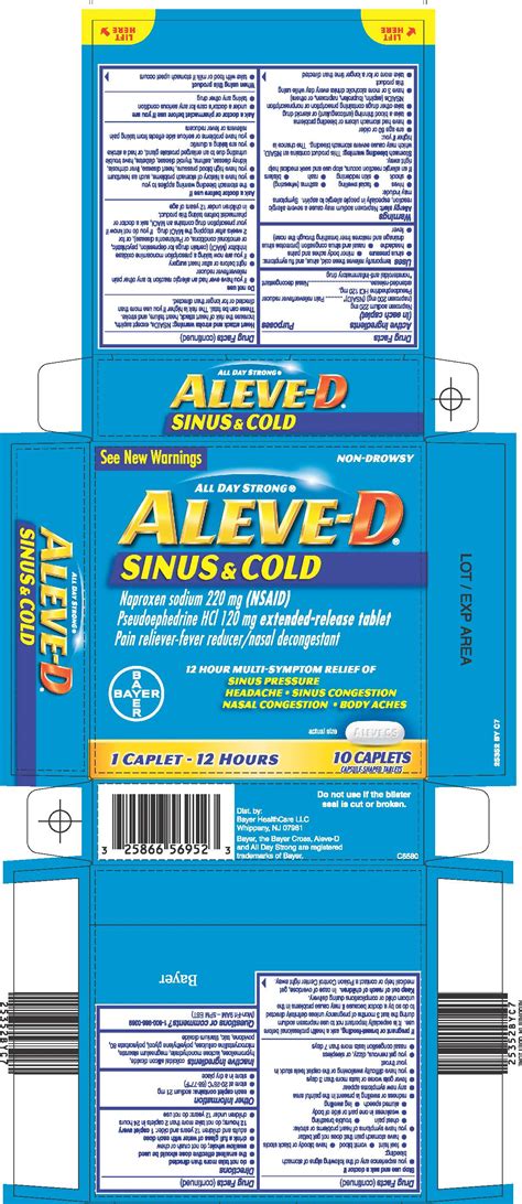 Aleve-D Sinus and Cold (tablet) Bayer HealthCare LLC.