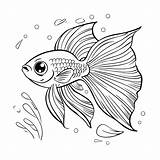 Premium Vector  Coloring Book For Children Cute Cartoon Of guppy Fish sketch template