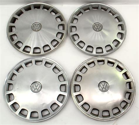 Genuine VW Metal 13" Hub Cap Wheel Covers Set VW Jetta Golf Rabbit Mk1 MK2 - | CarParts4Sale, Inc.