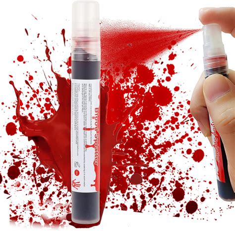 Go Ho Blood Splatter Fake Blood Makeup(0.35 oz),Halloween Fake Blood ...