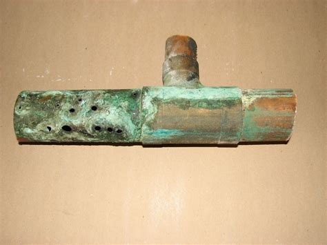 Corroded Copper pipe | Border Home and Property Inspections