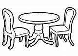 Drawing Of Table And Chairs coloring Page  Download Print Or Color sketch template