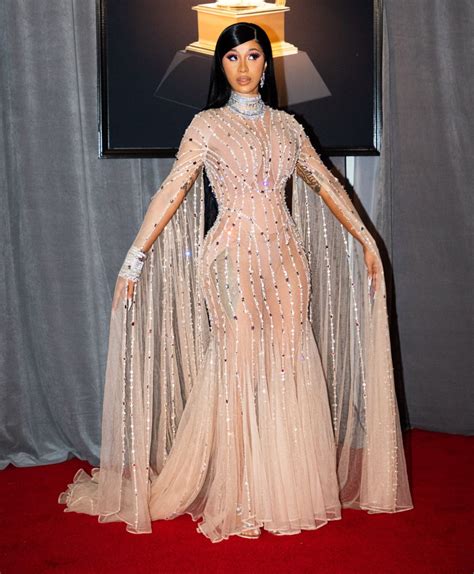 Cardi B In Mugler - 2020 Grammy Awards - Red Carpet Fashion Awards | Grammy dresses, Grammy ...