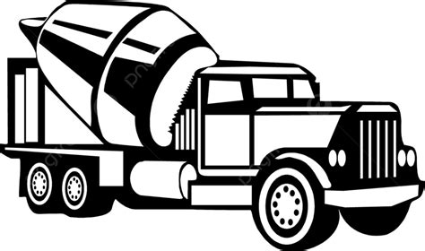 Concrete Mixer Clipart Hd PNG, Concrete Mixer Truck Vector, Industrial, Cargo, Drive PNG Image ...