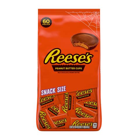 Reese's, Halloween Milk Chocolate Peanut Butter Snack Size Candy, 33 Oz. - Walmart.com - Walmart.com