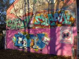 Bournbrook Recreation Ground street art - Warning no WiFi … | Flickr
