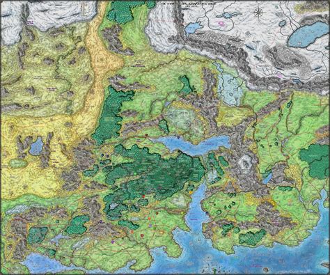 North Central Faerun map by cuiilv on DeviantArt