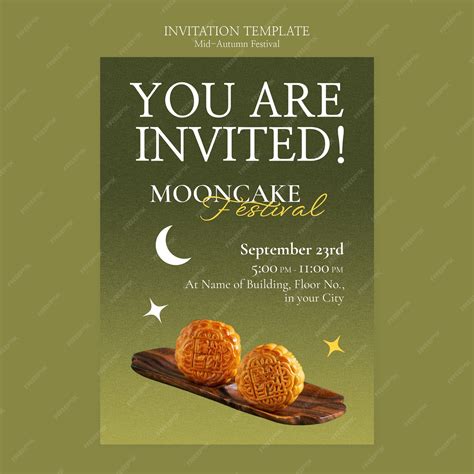 Free PSD | Mid-autumn festival invitation template