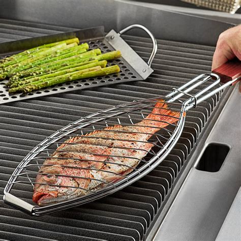 Outset® 18 1/4" x 6 1/8" Fish Grill Basket