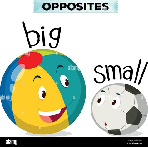 Opposite words for big and small illustration Stock Vector Image & Art ...