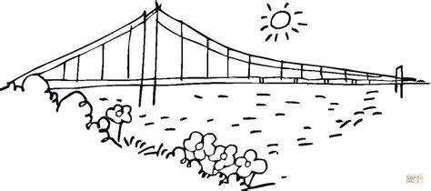 Bridge Golden Gate in San Francisco coloring page | Free Printable Coloring Pages