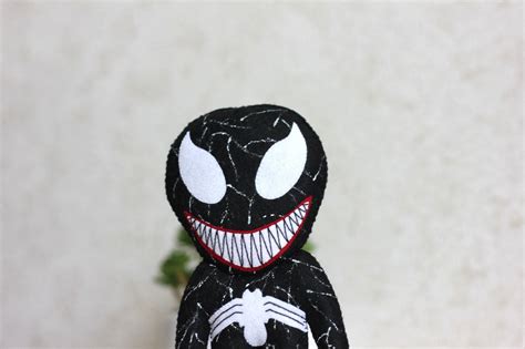 Venom plush toy Marvel Comics Black Spiderman geek gift felt | Etsy