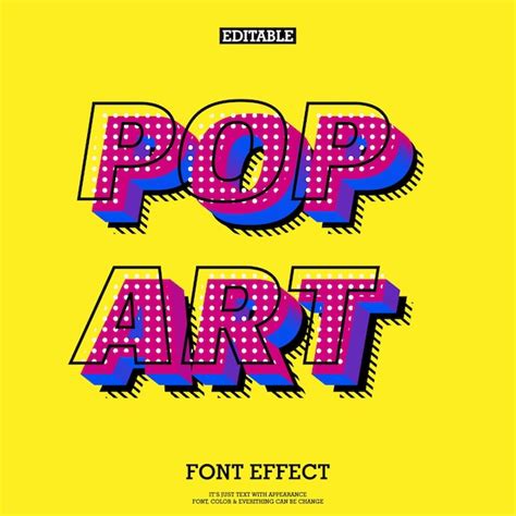 Premium Vector | Modern pop art font effect