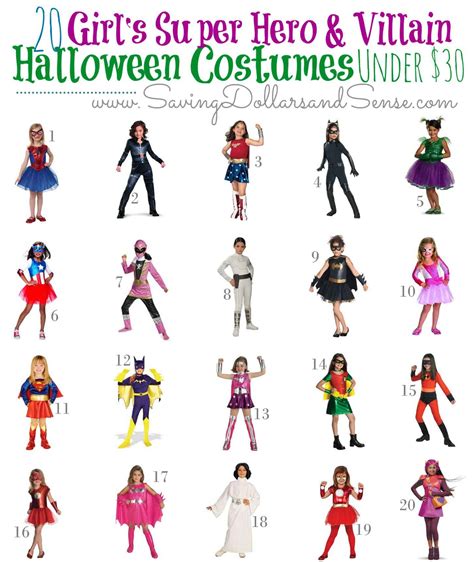 Best Super Hero & Villain Costumes for Girls - Saving Dollars & Sense