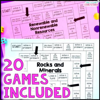 Science 5th Grade Games - Science Centers - 20 Science Games - Review Activities